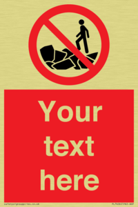 Custom No climbing on rocks